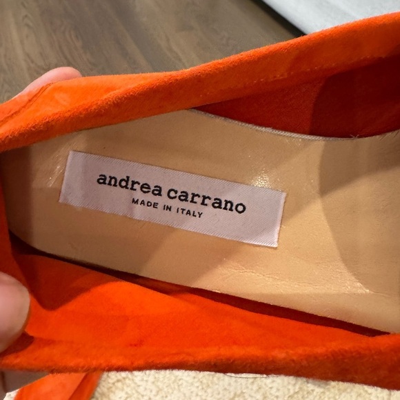 Andrea Carrano Mare Loafers Orange NWOT size 11 / 42 Made in Italy quiet luxury - Picture 7 of 11